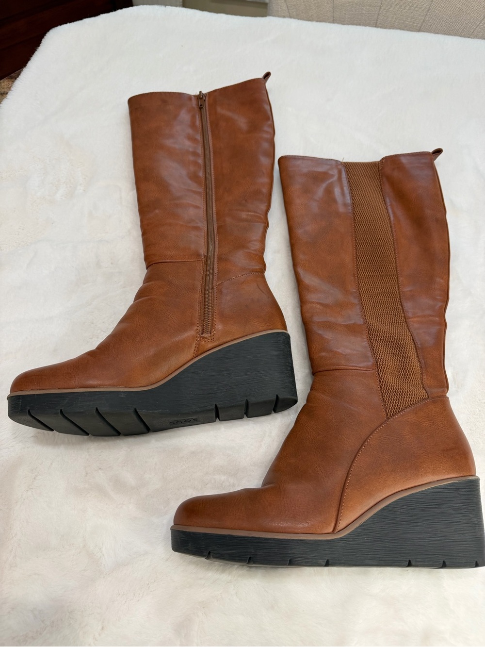Soul Naturalizer Women’s Adrian Tall Wedge Boot - Brown Size 7.5 - Picture 3 of 8